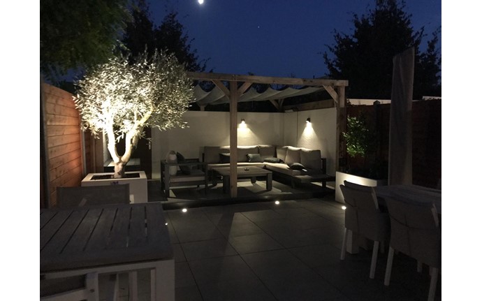 Verlichte tuin